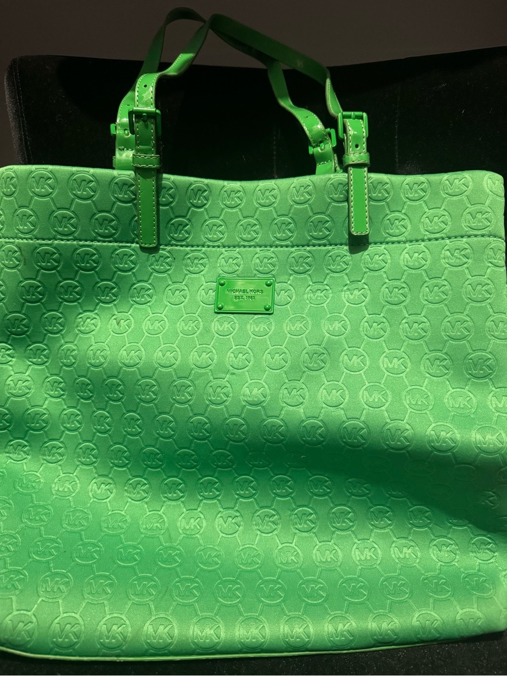 Michael Kors Neon Green Signature Tote